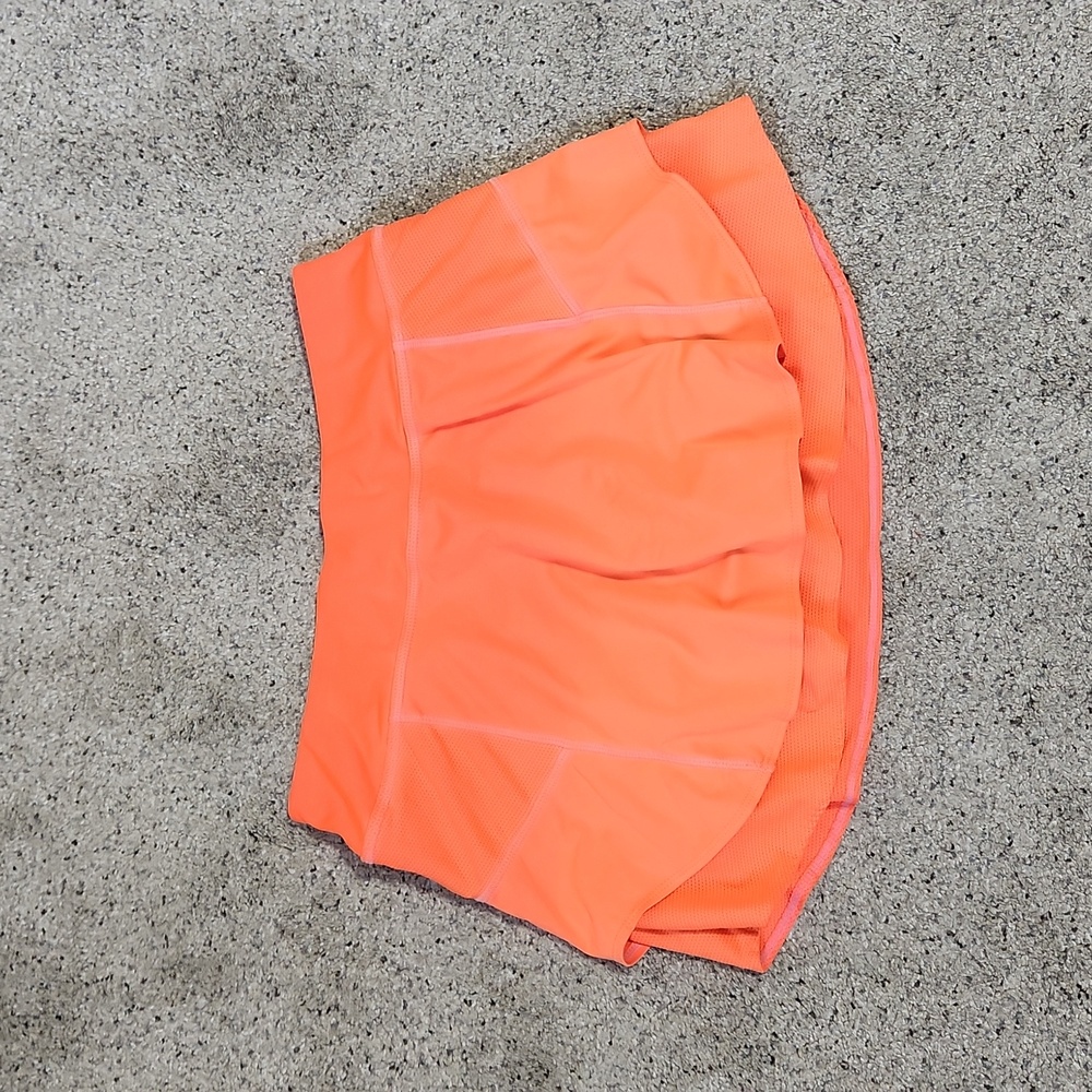 Athleta Bustle Tennis Skort Skirt Neon Orange Ember Size XS - Picture 3 of 13